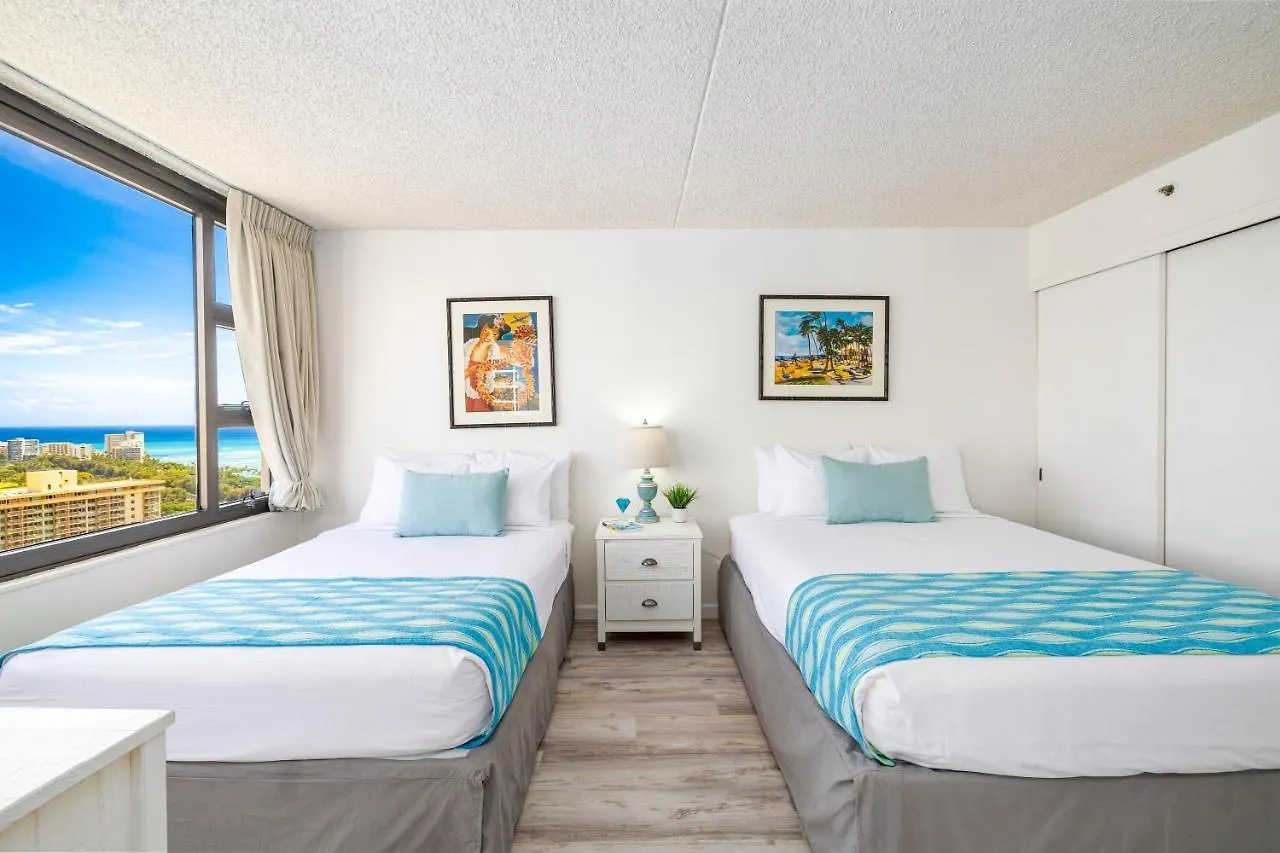 Waikiki Banyan Bliss, Ocean View & Walk To Beach Honolulu Appartement